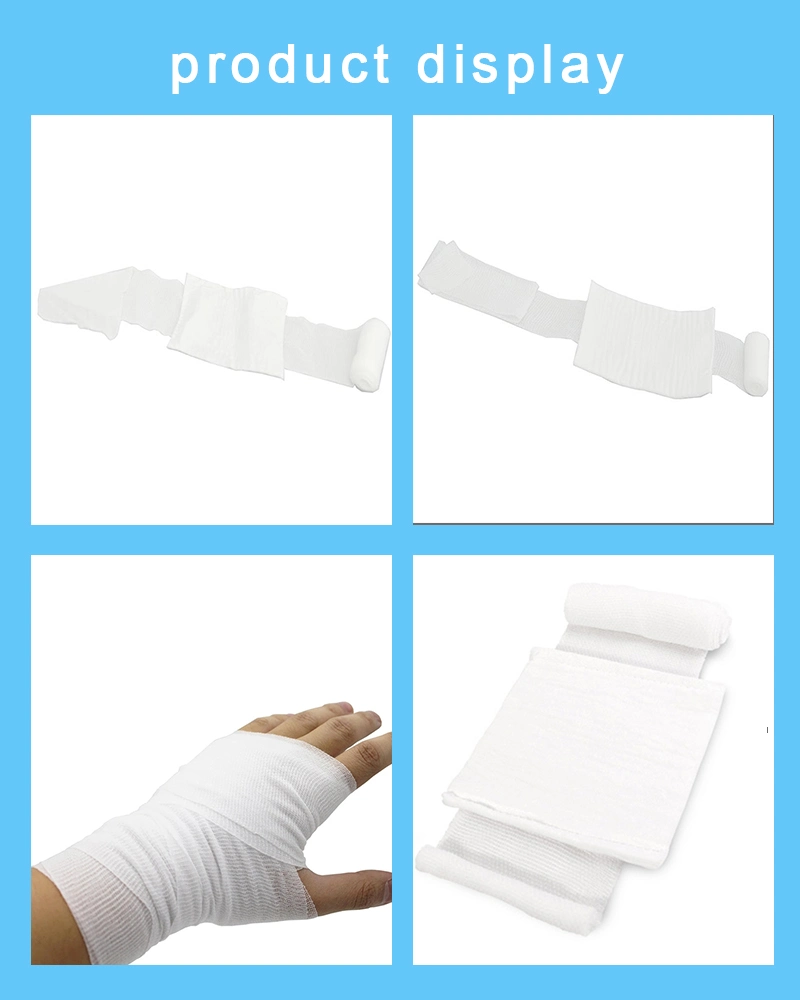 Band Aid Medical Consumables Medical Plaster First Aid Compress Bandage Adhesive Cohesive Elastic Tape Crepe Bandage with ISO CE Certificate